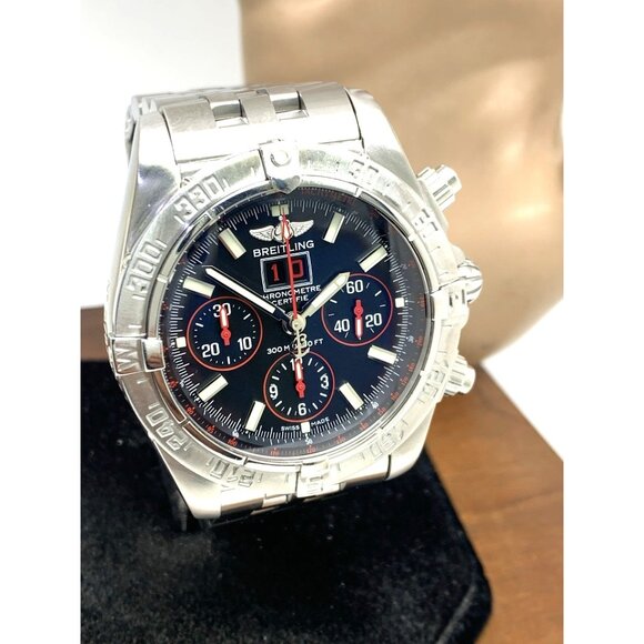 Breitling Men's Watch A44359 Blackbird Swiss Automatic Chronograph Black Dial - Picture 13 of 14